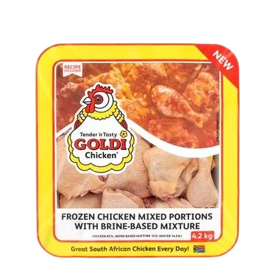 Goldi Frozen Chicken Mixed Portions with Brine-Based Mixture 4.2 kg